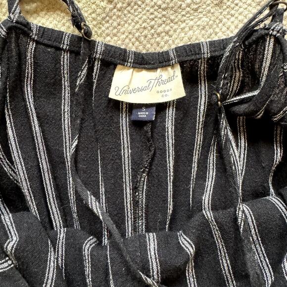 Women's Black and White Striped Maxi Midi Dress Size Small - Picture 5 of 5